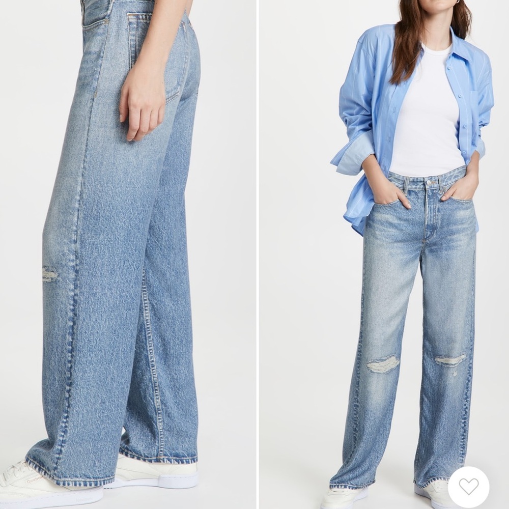 rag & bone Miramar Wide-Leg Distressed Jeans